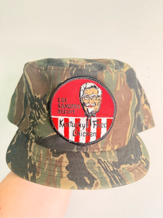 Other - Camouflage Miltary Hat Short Brim with KFC Fast Food Logo Patch - Green